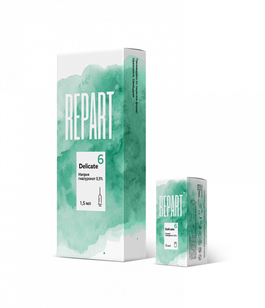 Repart 6 DELICATE Г/К 0,5% 1,5 мл шприц Биоревитализация
